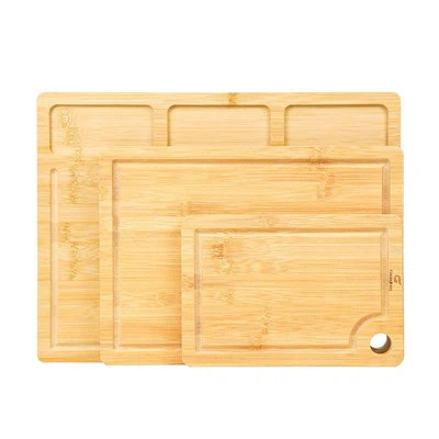 Bambusschneidebrett mit Behältern
